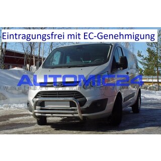Frontb&uuml;gel Bullenf&auml;nger Frontschutzb&uuml;gel Rammschutz Ford Transit Custom Zulassung